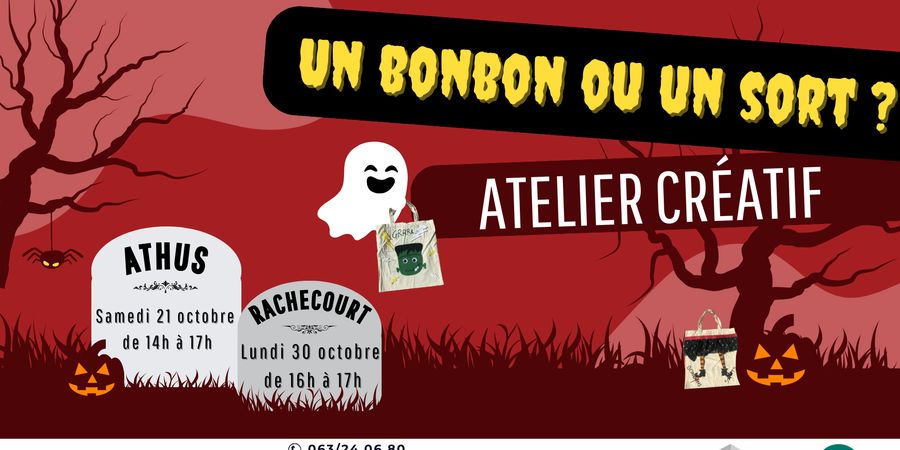 image - Atelier créatif à la bibliothèque d'Athus | Un bonbon ou un sort ?