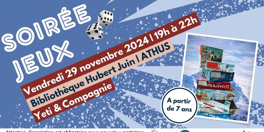 image - Soirée jeux à la bibliothèque d'Athus | Yeti & Compagnie