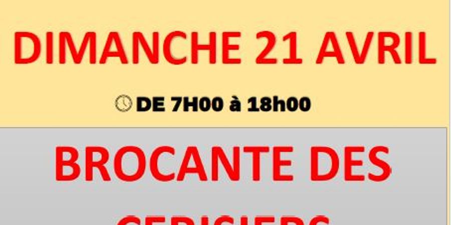 image - BROCANTE DES CERISIERS