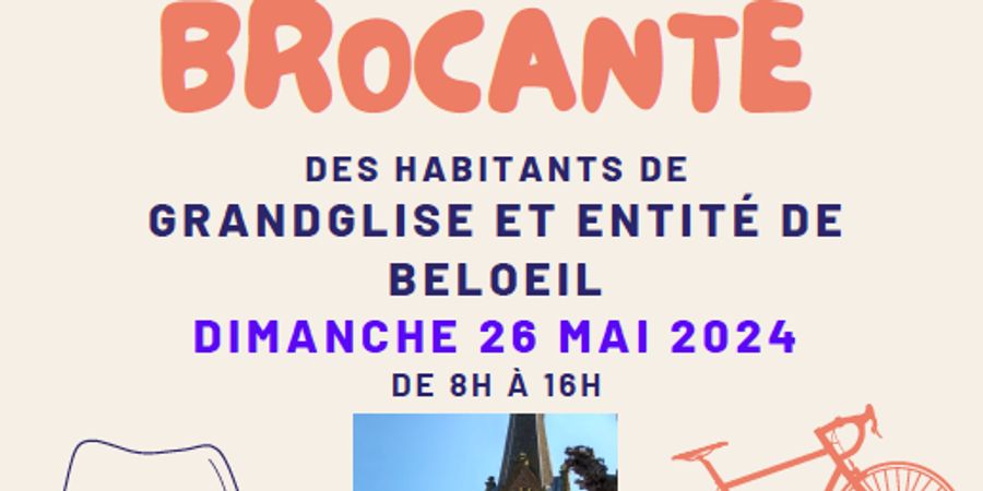 image - Brocante des habitants de Grandglise et de l'entité de Beloeil le 26 mai 24
