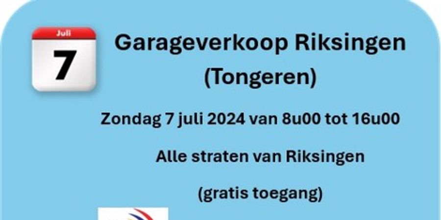 image - Garageverkoop Riksingen 07 07 2024 (3700 Tongeren)