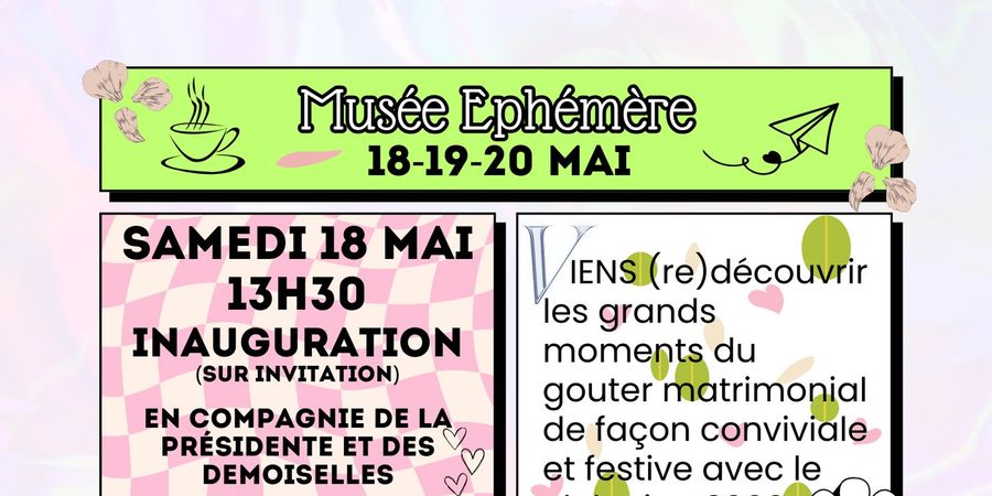 image - Musée éphémère et conférence sur le Gouter matrimonial (un matrimoine) 