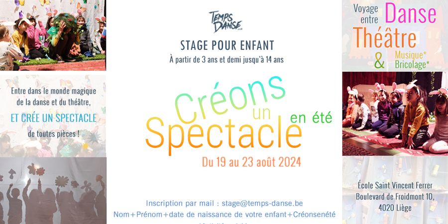 image - STAGE ENFANT « CRÉONS UN SPECTACLE EN ÉTÉ » DANSE & THÉÂTRE
