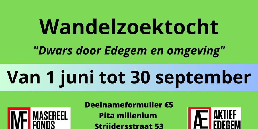 image - Zomerwandelzoektocht: dwars door Edegem en omgeving
