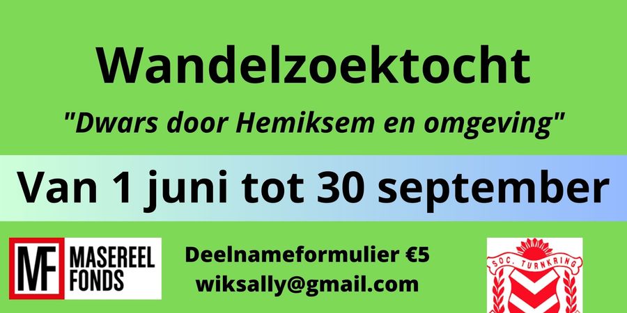 image - Zomerwandelzoektocht: dwars door Hemiksem en omgeving
