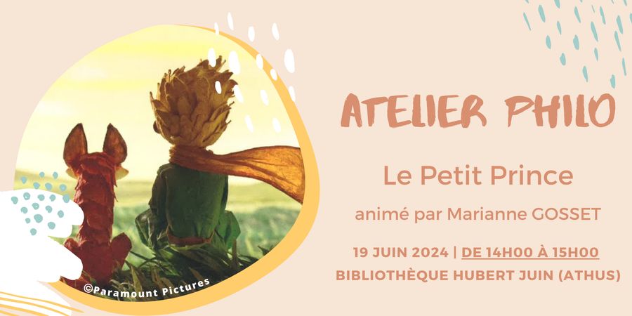 image - Atelier PHILO à la bibliothèque d'Athus | Le Petit Prince