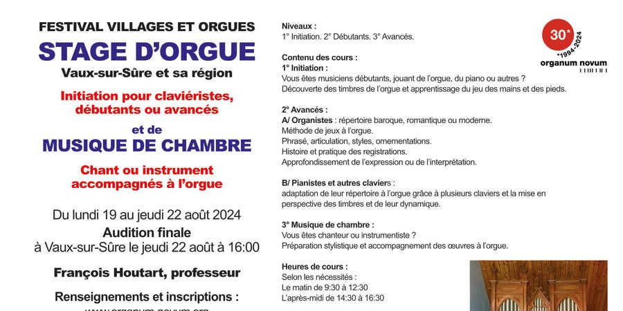 image - Stage d'orgue