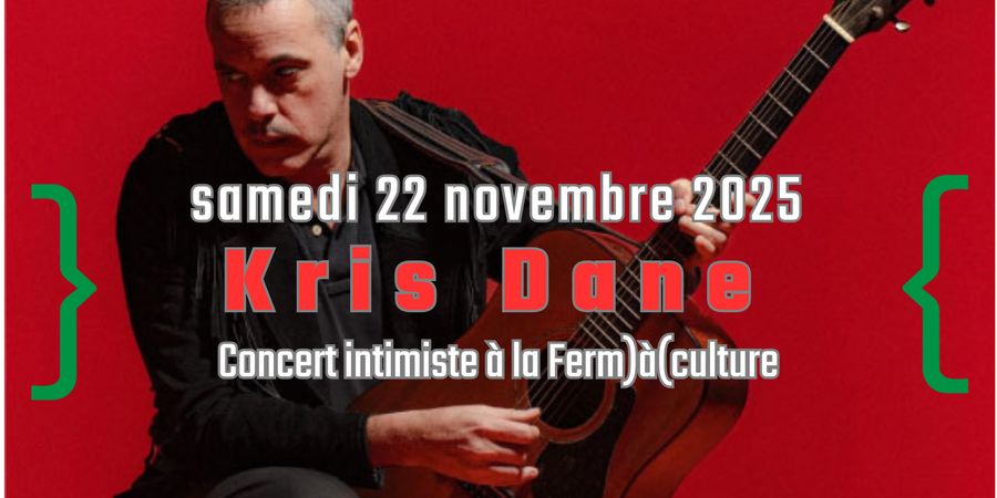 image - Kris Dane en concert intimiste à la Ferm)à(culture