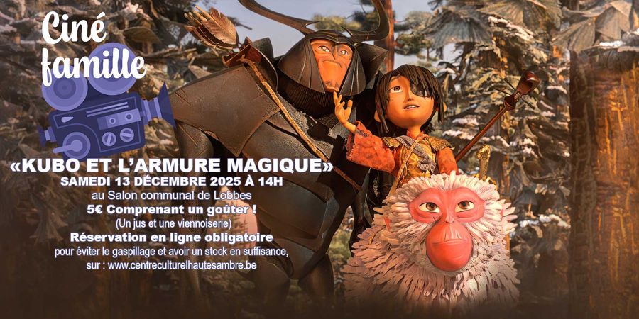 image - Ciné-Famille « Kubo et l’Armure magique » à Lobbes
