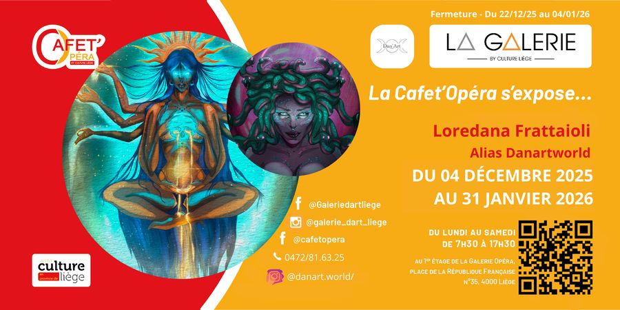 image - La Cafet'Opéra aussi s’expose en Décembre & Janvier avec Loredana FRATTAIOLI alias Danartworld