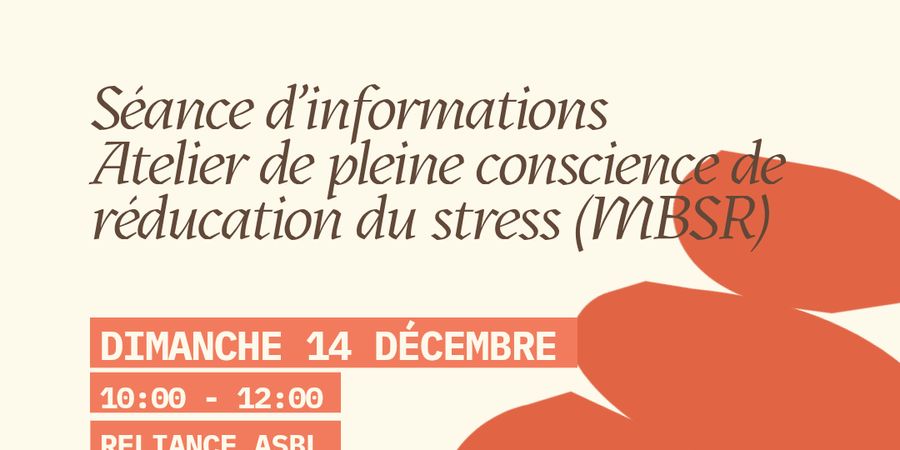 image - Séance d'informations : Atelier de réduction du stress basé sur la pleine conscience 