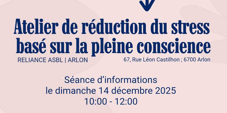image - Atelier de réduction du stress basé sur la pleine conscience 