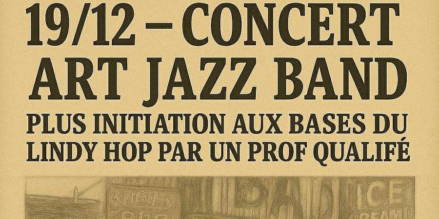 image - Lindy Hop Night Initiation & Concert Art Jazz Band
