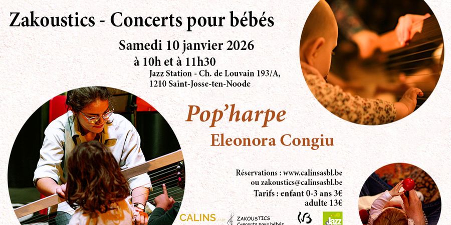 image - Zakoustics - Concert pour bébés - Jazz Station - Pop'Harpe