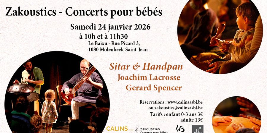 image - Zakoustics - Concert pour bébés (0-3 ans) - Sitar & Handpan