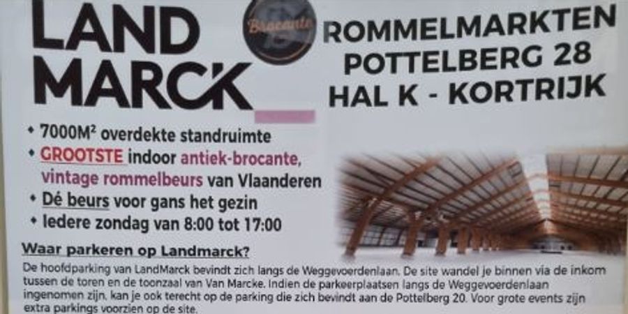 image - KORTRIJK Landmarck 30 Brocante - Vintage - Rommelmarkt - Marché aux puces