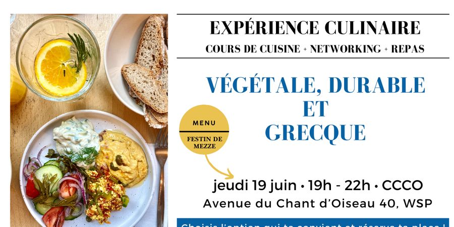 image - Expérience culinaire végétale, durable et grecque - Menu festin de mezze