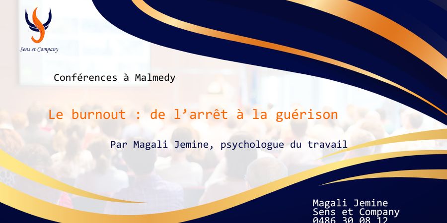 image - Conférence : le burnout : de l'arrêt à la guérison