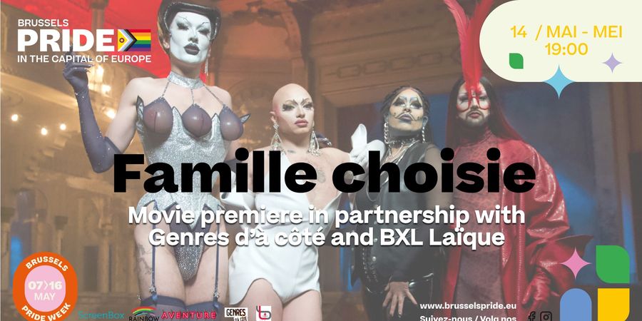 image - FAMILLE CHOISIE : Première et sortie en salle à l'Aventure ! Brussels Pride Week 2025