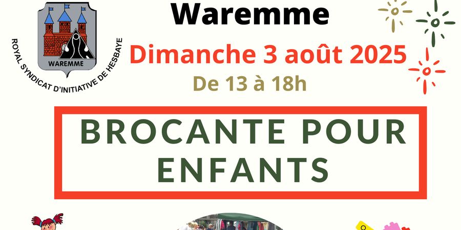 image - Brocante pour enfants - Waremme 