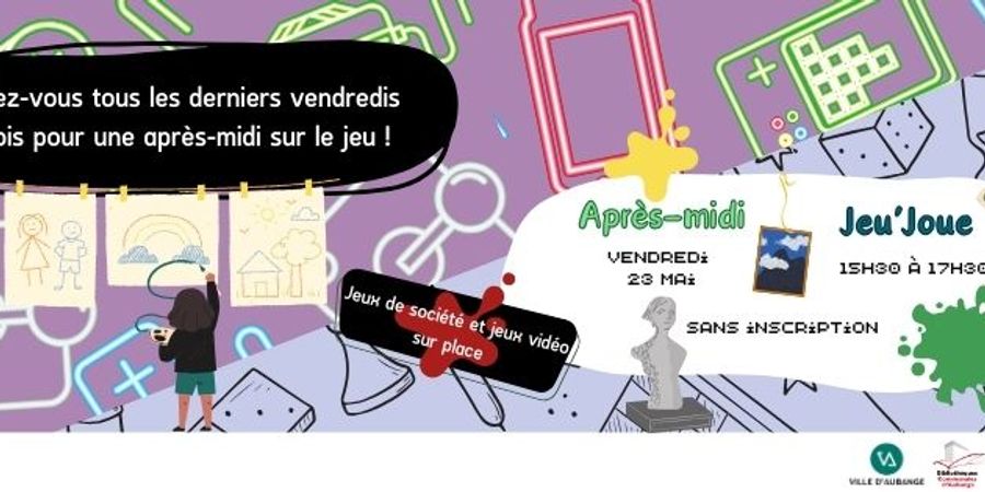 image - Vendredi,, je(u) joue de mai 2025 à la bibliothèque d'Athus