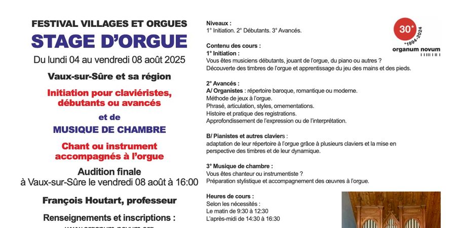 image - Stage d'orgue