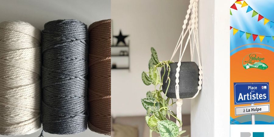 image - Atelier d’un demi jour (à partir de 10 ans) - Atelier de macramé le dimanche 24/08, de 9h à 12h.