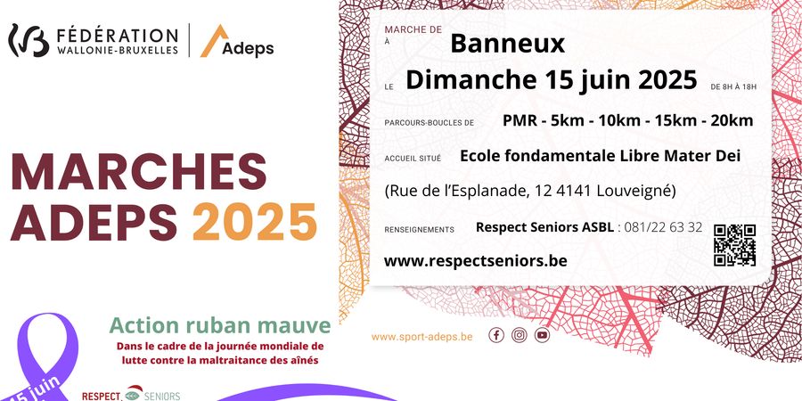 image - Marche Adeps : journée mondiale de lutte contre la maltraitance envers les aînés