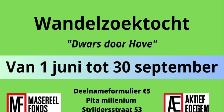 image - Zomerwandelzoektocht: dwars door Hove