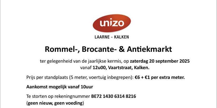 image - Rommel - Brocante en Antiekmarkt Kalken Kermis