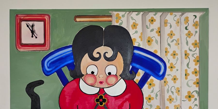 image - ArtContest Window - Ellen Dhondt - I know an old Lady who Swallowed a Fly