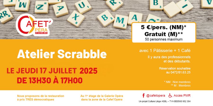 image - Atelier Scrabble de la Cafet' Opera