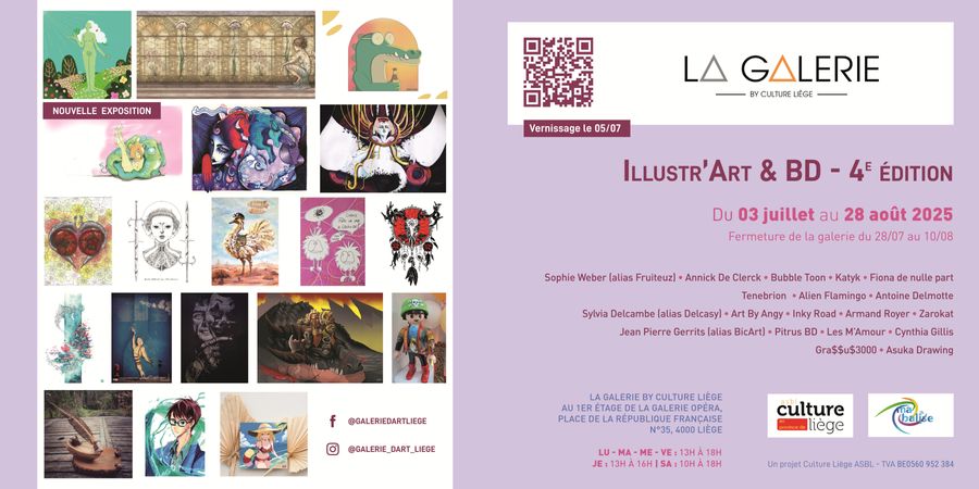 image - Nouvelle exposition & vernissage de Juillet & Août 2025 : Exposition «Illustr'Art & BD - 4e édition»