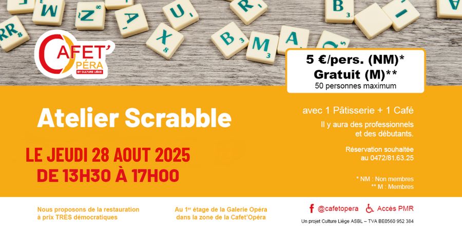 image - Atelier Scrabble de la Cafet' Opera