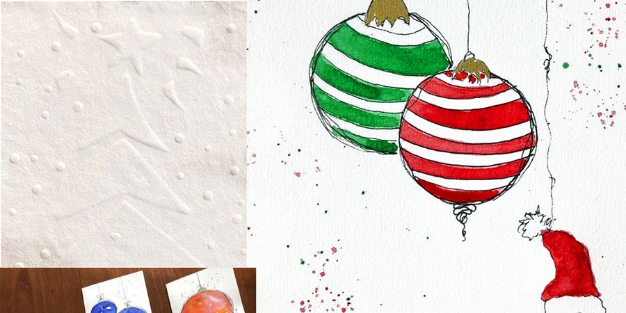 image - Atelier cartes de Noël à l’aquarelle, encre et embossage