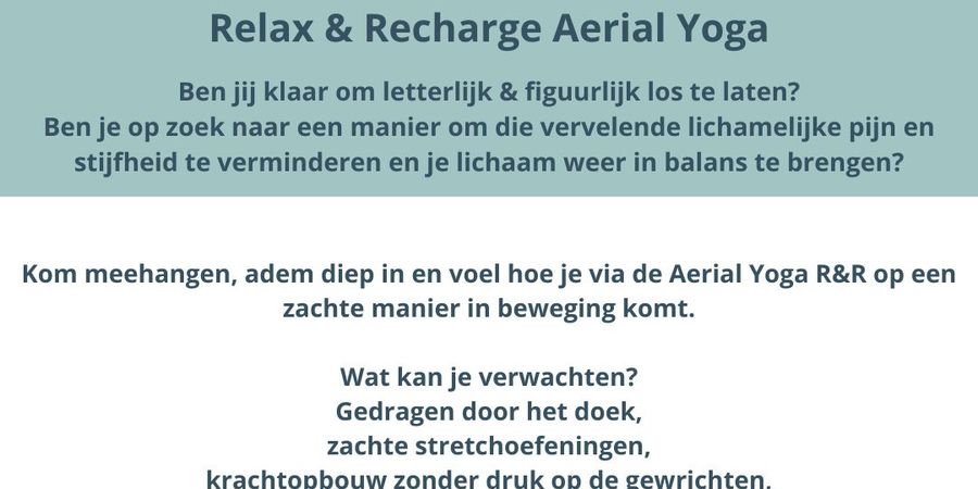 image - Aerial Yoga (Hangmatyoga) Recharge & Relax