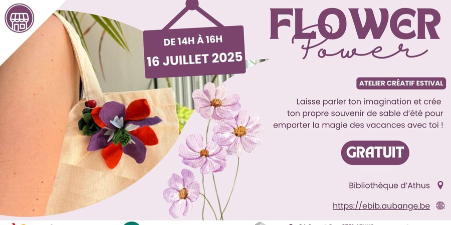 image - Atelier créatif estival à la bibliothèque d'Athus | Flower Power