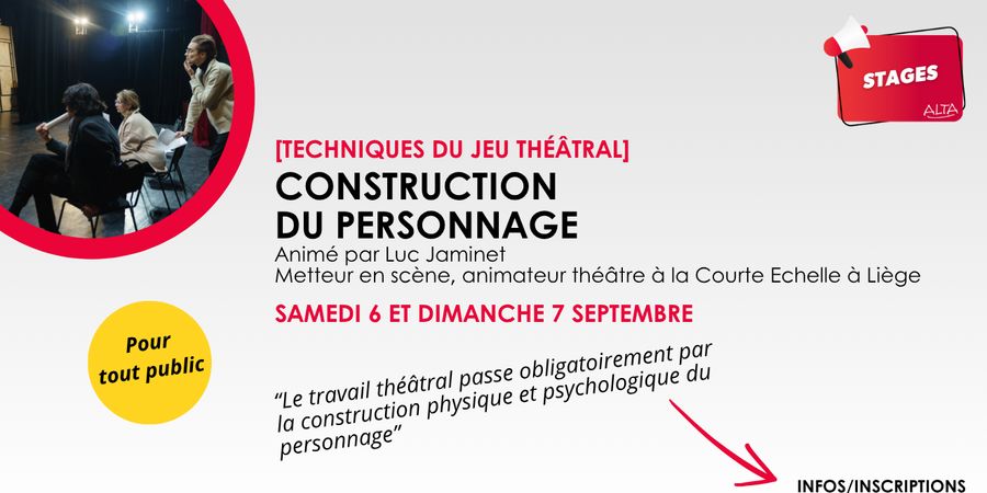 image - Stage / Construction du personnage