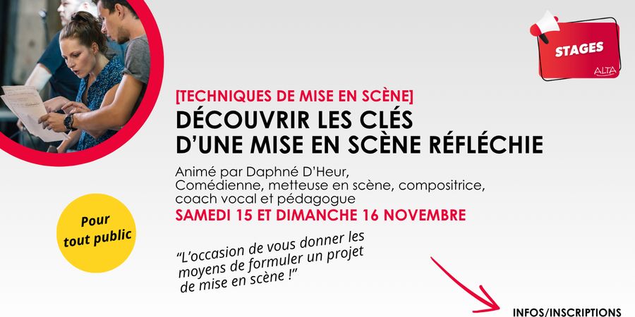 image - Stage / Clés d'une mise en scène réfléchie