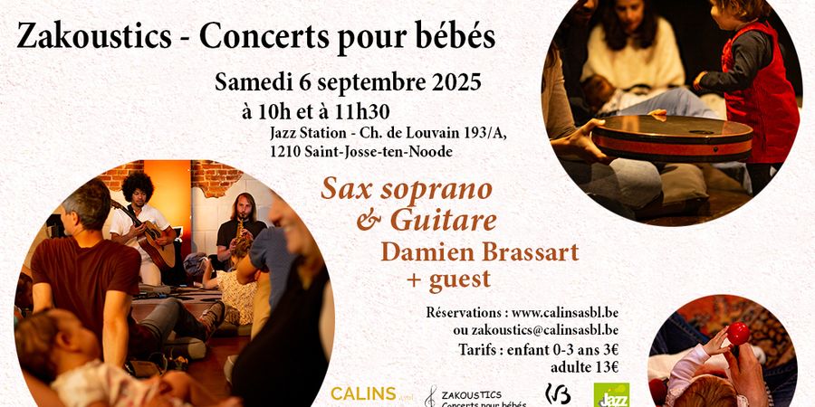 image - Zakoustics - Concert pour bébés - Saxophone Soprano & Guitare