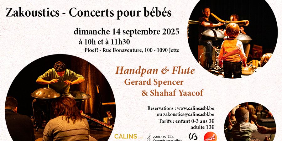 image - Concert pour bébés (0-3 ans) - handpan & flute traversière