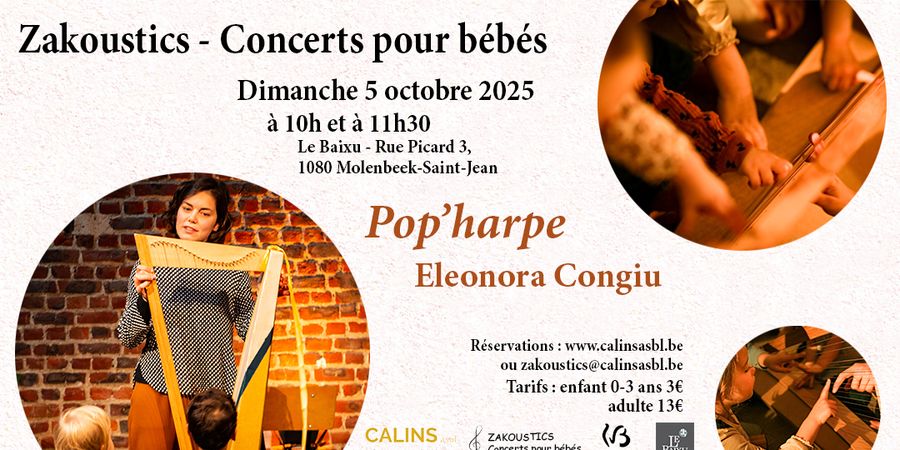 image - Zakoustics - Concert pour bébés (0-3 ans) - Pop'Harpe