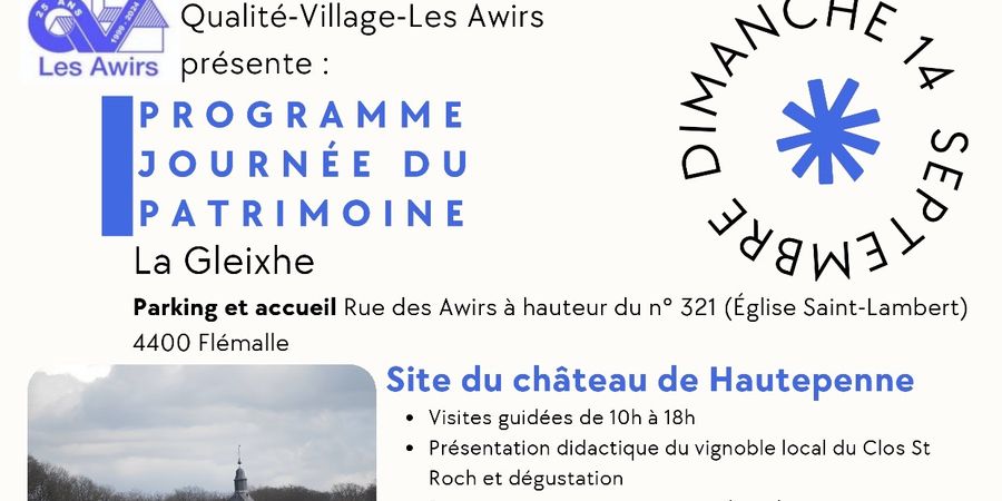 image - Journées du Patrimoine Moulins, Fermes, Eglise et Château à l’ombre d’Hautepenne