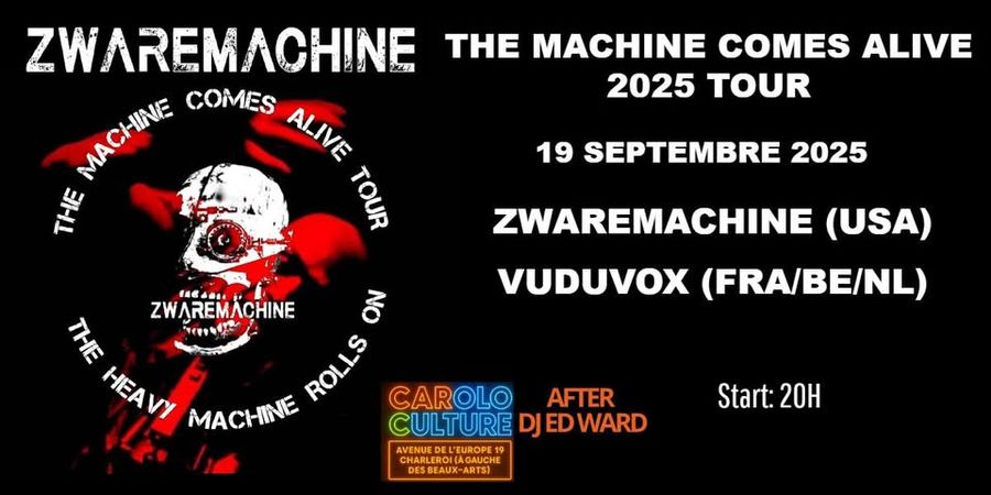 image - EBM & ELECTRO NIGHT : ZWAREMACHINE 2025 The Machine Comes Alive With Vuduvox