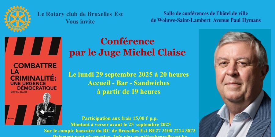 image - Conférence du Juge Michel Claise