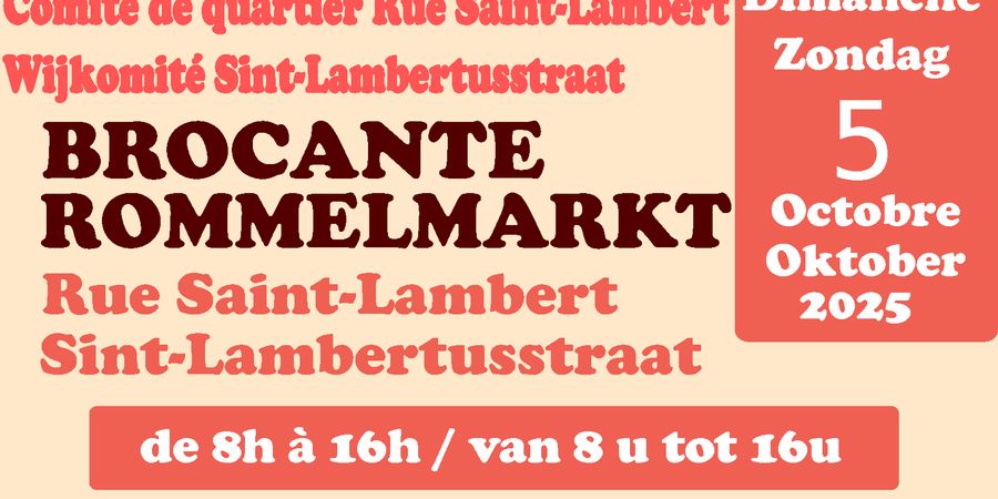 image - Grande brocante annuelle de la rue Saint-Lambert (Woluwe-St-Lambert)