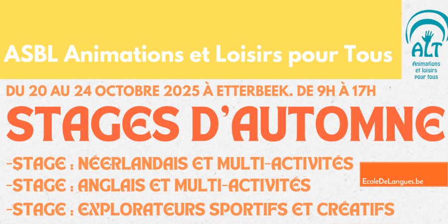 image - Stage d'automne - Néerlandais, anglais et multi-activités 