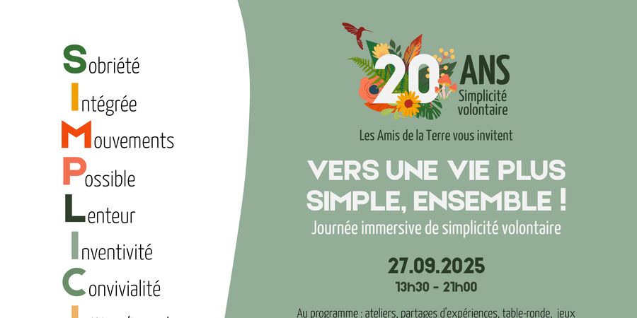 image - Journée immersive de simplicité volontaire - Vers une vie plus simple, ensemble !
