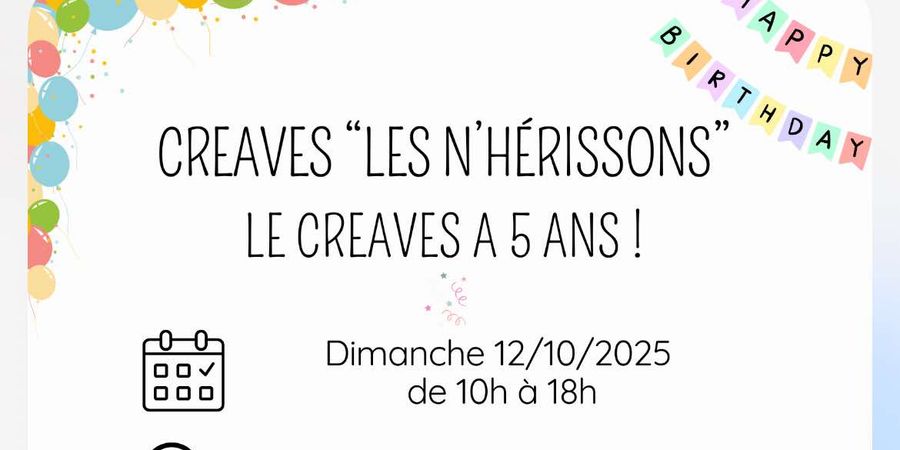 image - Anniversaire du creaves les n hérissons asbl