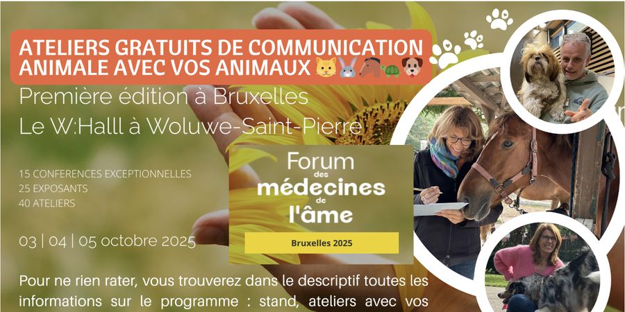 image - Communication animale Shaïna Lebeau au Forum des médecines de l’âme